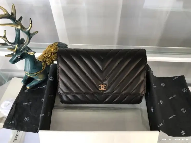 HyperPeter With Gold Flap Bag  Silver Lambskin Hardware  CHANEL 0609